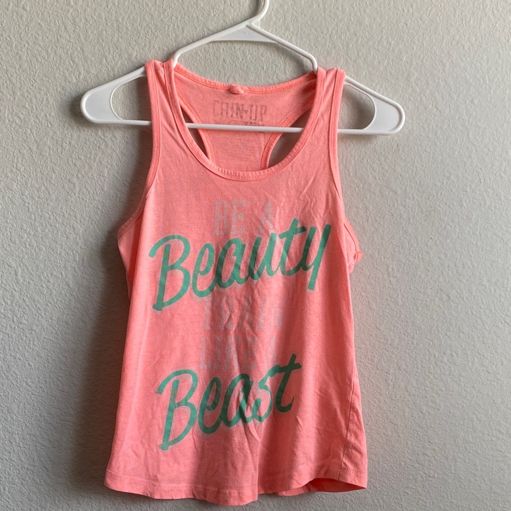 Chin Up Apparel Athletic Coral Tank Top